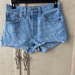 Levi's Light Wash Denim Cutoff Shorts